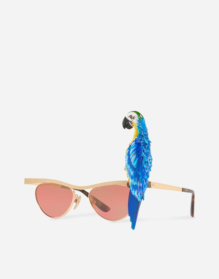 Dolce & Gabbana Солнцезащитные очки Tropical parrot ЗОЛОТИСТЫЙ VGTRPRVAAAA