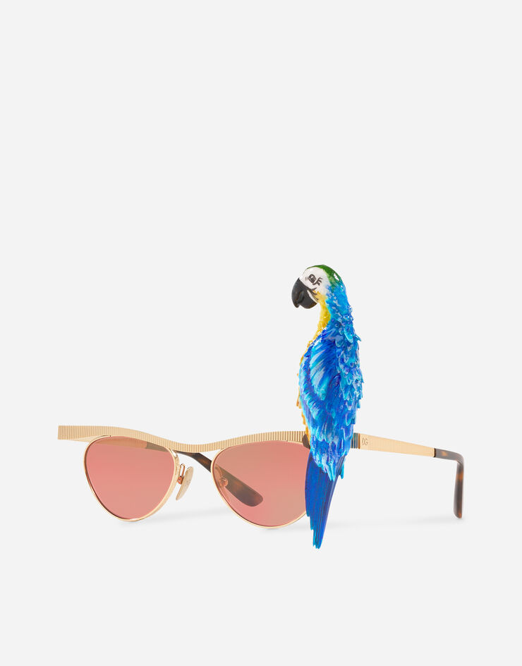 Dolce & Gabbana Tropische Papageien Sonnenbrille GOLD VGTRPRVAAAA