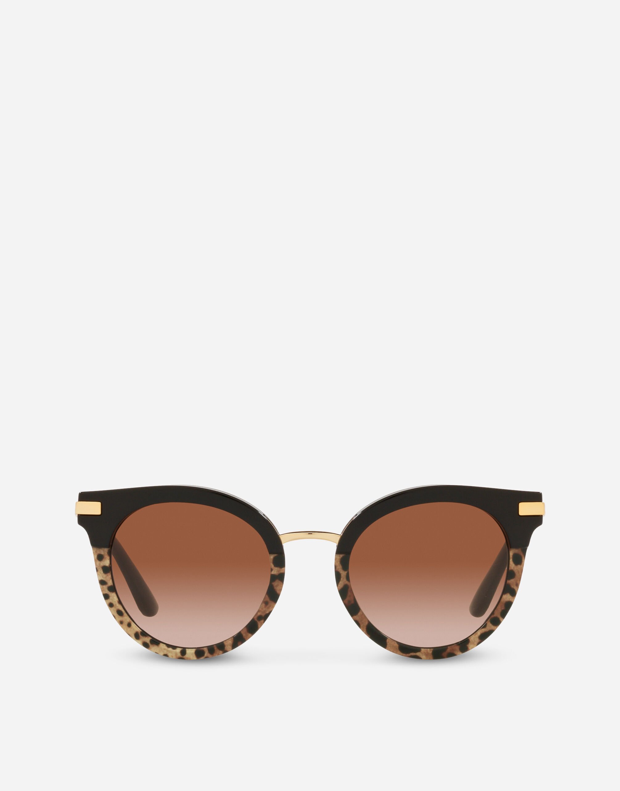Dolce & Gabbana Half print sunglasses Leo print VG4417VP38G