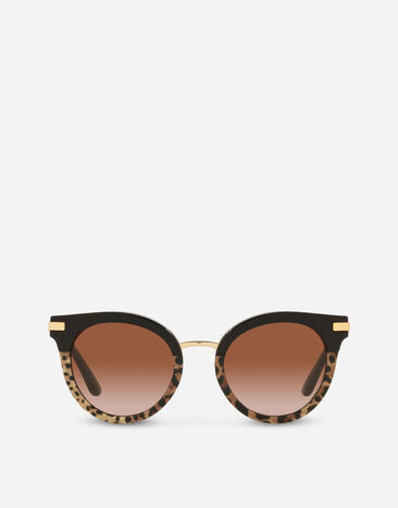 Dolce & Gabbana Lunettes de soleil Half Print Imprimé Léopard VG439BVP413