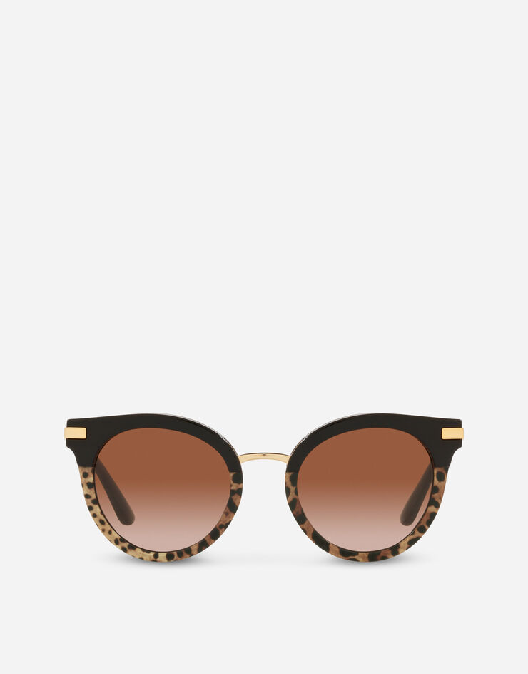 Dolce & Gabbana Half print sunglasses Leo print VG439BVP413