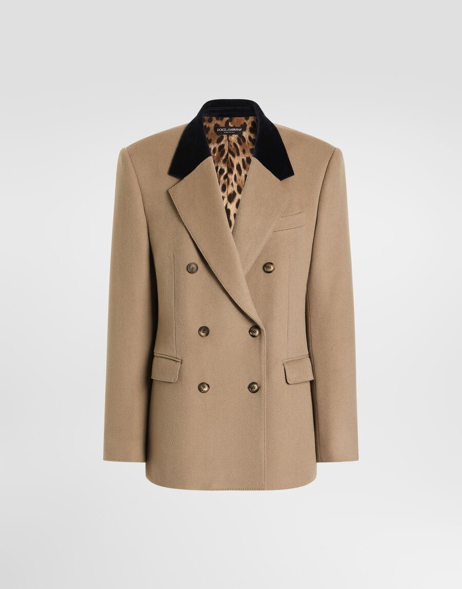 Double-breasted cashmere jacket