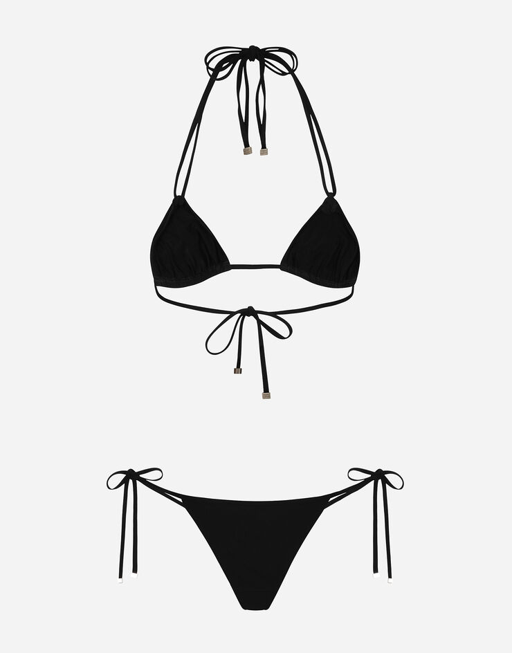 Dolce & Gabbana DGVIB3-print triangle bikini Black O8C16JONP12