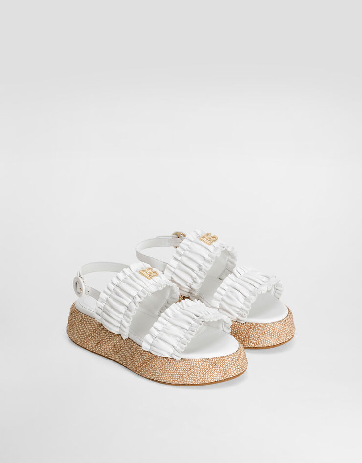 Dolce & Gabbana WeDGe sandals in nappa leather White D11388A1850