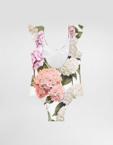Dolce & Gabbana Hydrangea-print one-piece swimsuit Multicolor L2J869ON0CC