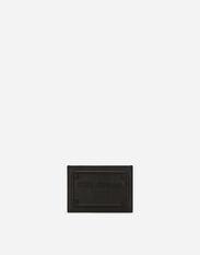Dolce & Gabbana Calfskin card holder with raised logo Black GH706ZGH892