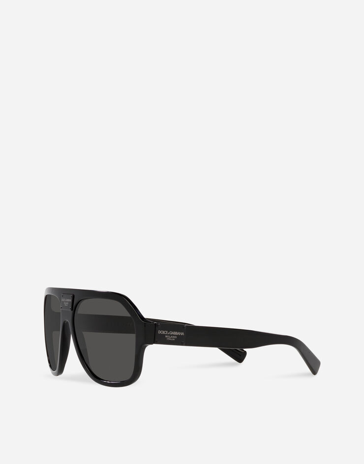 Dolce & Gabbana DG Plaque Sunglasses Black VG443DVP187