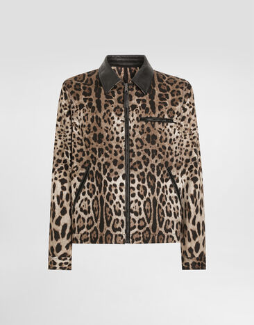 Dolce & Gabbana Cotton leopard-print jacket with tag Black G9BOATGJ218