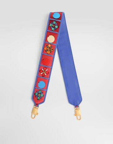 Dolce & Gabbana Bag shoulder strap with embroidery Multicolor BI3477A0415