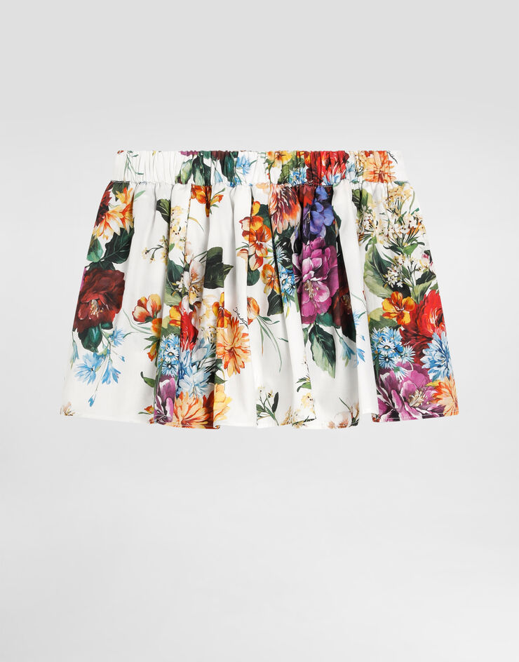 Dolce & Gabbana Jupe en popeline à imprimé fleurs Imprimé L25I65HS5TW