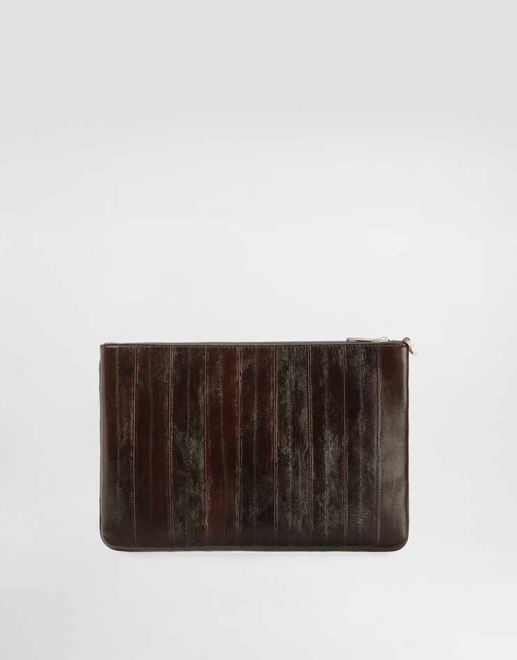 Dolce & Gabbana Eel leather necessaire Brown BP3294A8A53