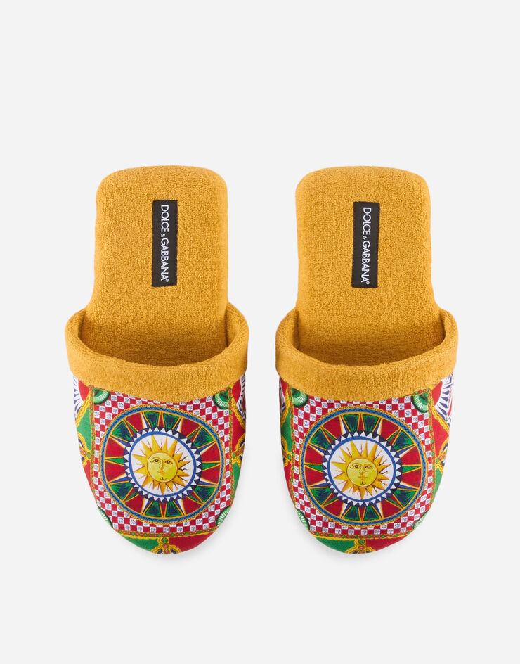Dolce & Gabbana Zapatillas de rizo de algodón Multicolor TCF001TCAAR