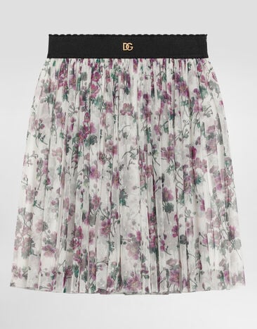 Dolce & Gabbana Gonna in tulle stampa violette Stampa L55I74ISMKP