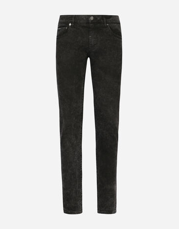 Dolce & Gabbana Marble-effect skinny stretch jeans Multicolor GY07LDG8HG2