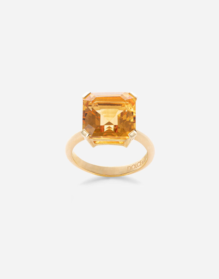Dolce & Gabbana Ring Anna aus 18-karätigem Gelbgold mit Zitrin-Quarz GOLD WRFA2GWQC00