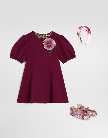 Dolce & Gabbana Double wool crêpe dress Fuchsia L54DV6FU207