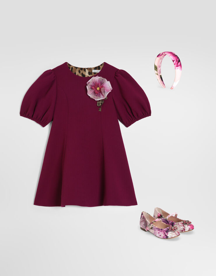 Dolce & Gabbana Double wool crêpe dress Fuchsia L54DV6FU207