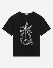 Dolce & Gabbana Printed jersey T-shirt Black L4JTEYG7K8Z