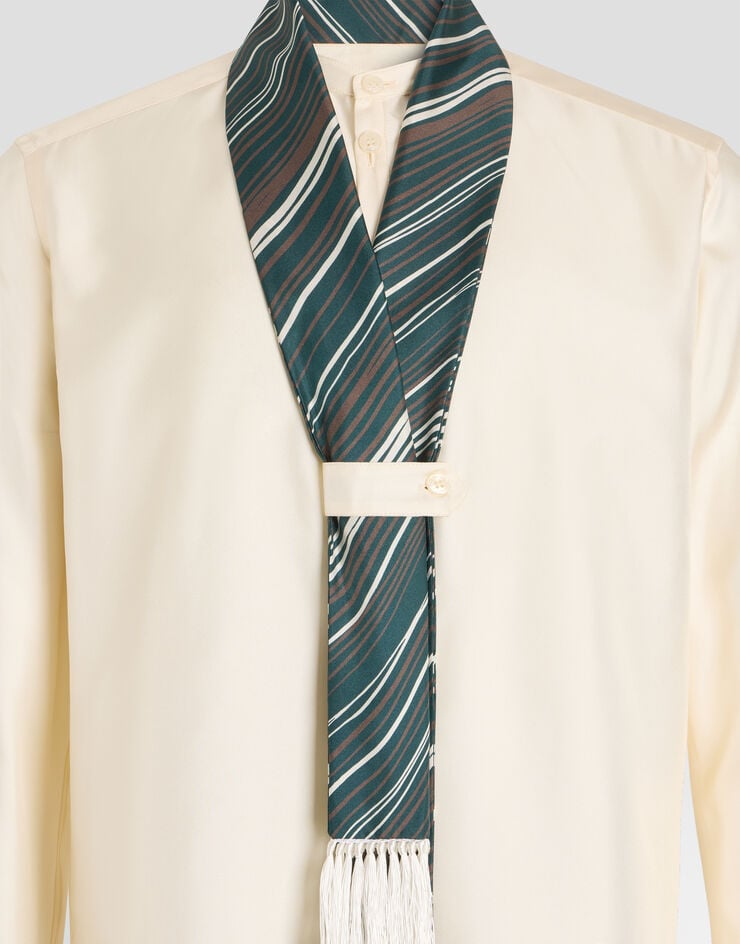 Dolce & Gabbana Silk twill shirt Dolce & Gabbana Silk twill shirt White G5PG8TFU1XB