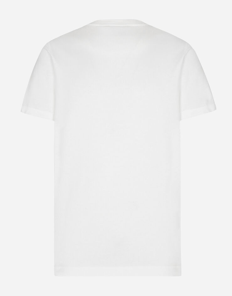 Dolce & Gabbana Cotton T-shirt with logo White G8RN8ZG7P0C