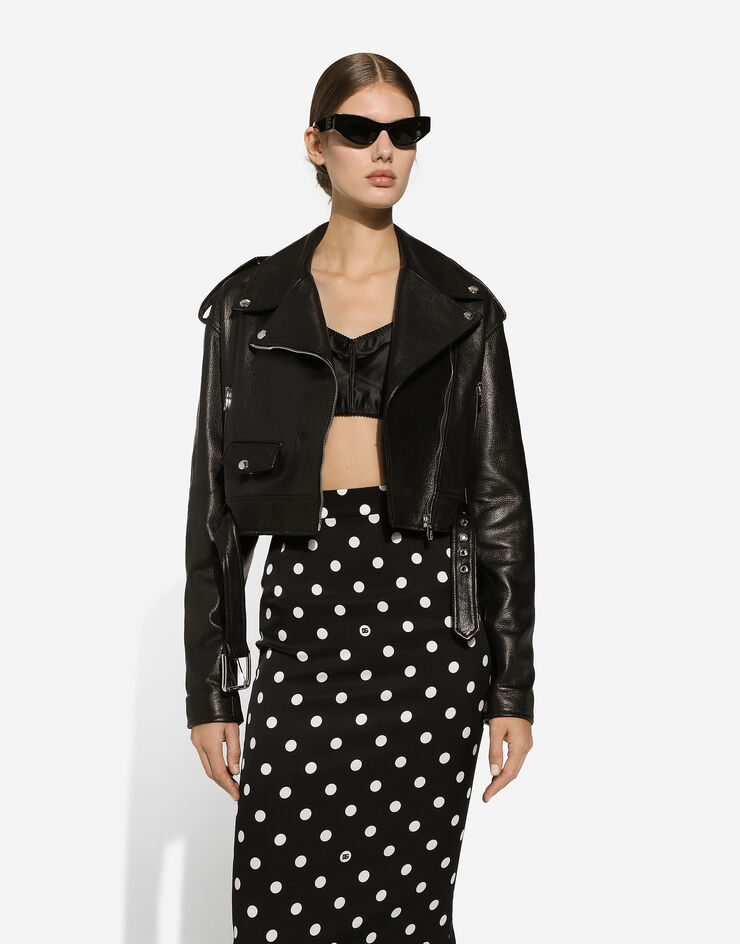 Dolce & Gabbana Plongè 纳帕皮革机车夹克 黑 F9R87LHULVJ
