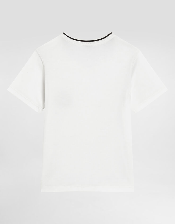 Dolce & Gabbana Jersey t-shirt with DG embroidery White L4JTIZG7PET