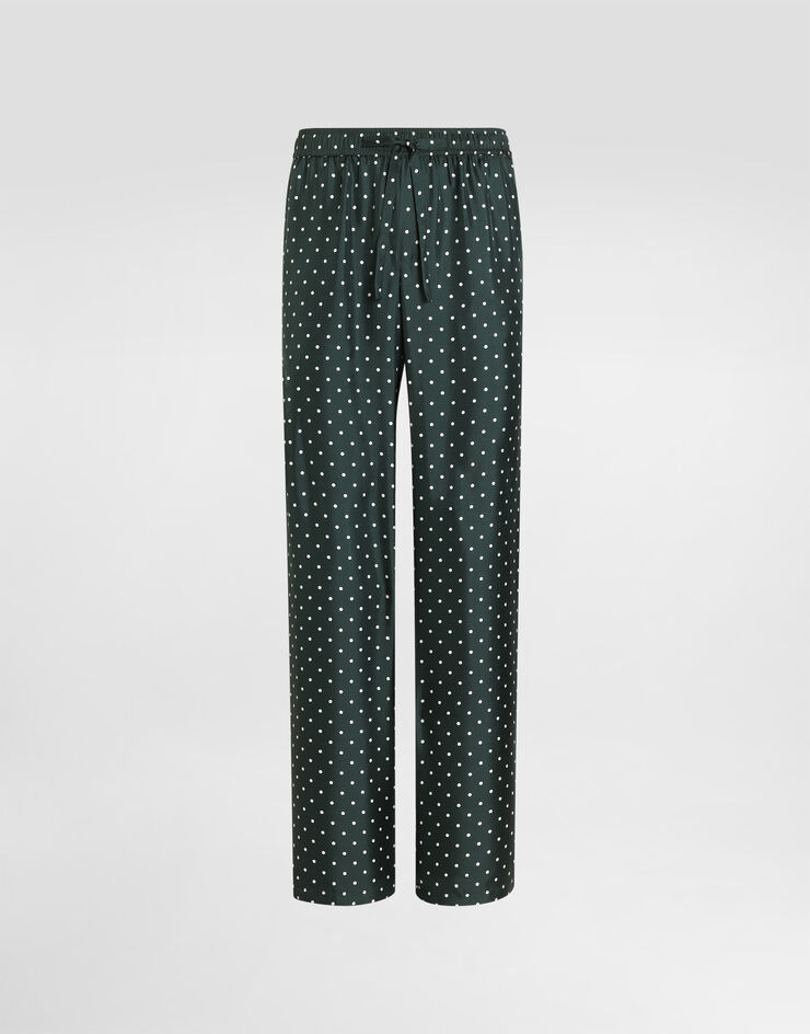 Dolce & Gabbana Polka dot-print vanity silk twill trousers Dolce & Gabbana Polka dot-print vanity silk twill trousers GVRMATIS14A