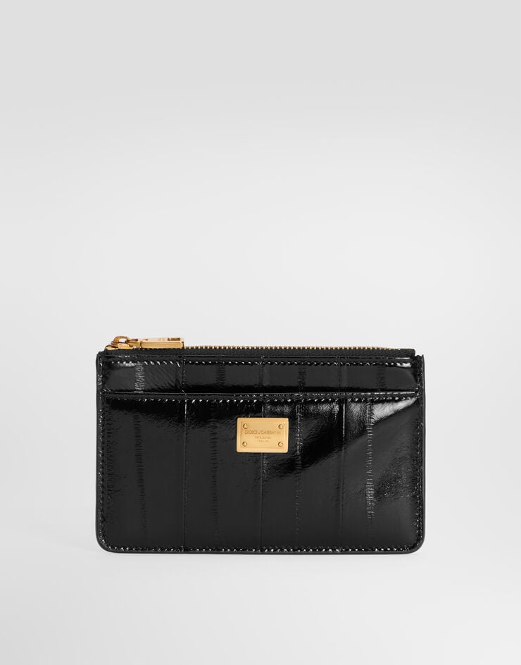 Dolce & Gabbana Porte-cartes en cuir d’anguille Dolce & Gabbana Porte-cartes en cuir d’anguille Noir BI1261A8B08