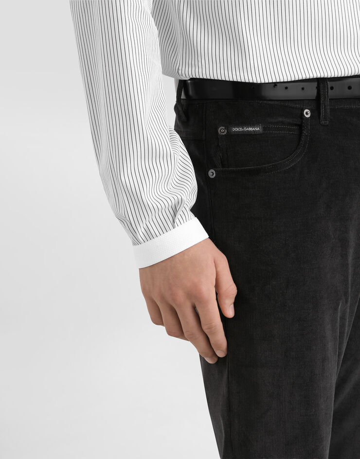 Dolce & Gabbana Cotton and cashmere regular trousers Grey GYJCCTGJ589