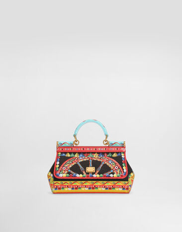 Dolce & Gabbana Mini carretto-print Sicily handbag Multicolor BB7116B0816