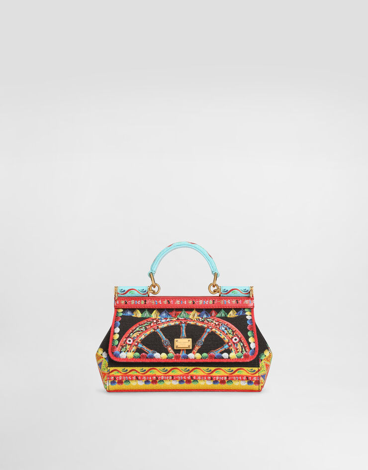 Dolce & Gabbana Mini carretto-print Sicily handbag Multicolor BB7116B0816