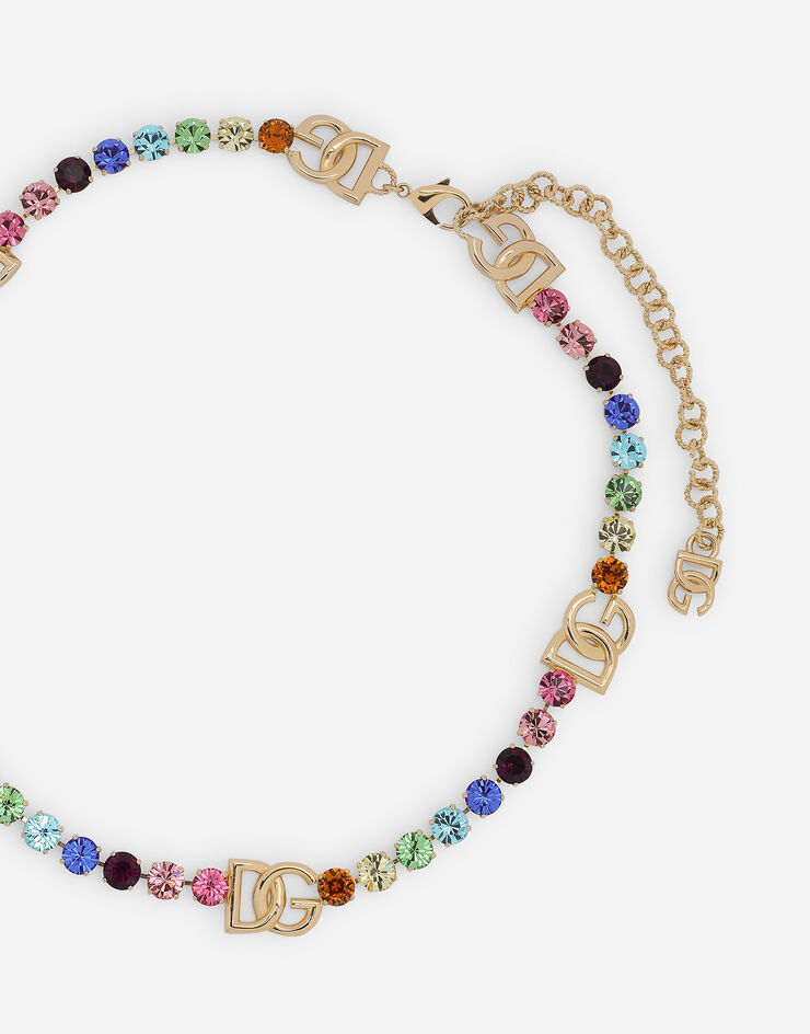 Dolce & Gabbana Cinturón con strass de color y logotipo DG Multicolor WLO6C1W1111