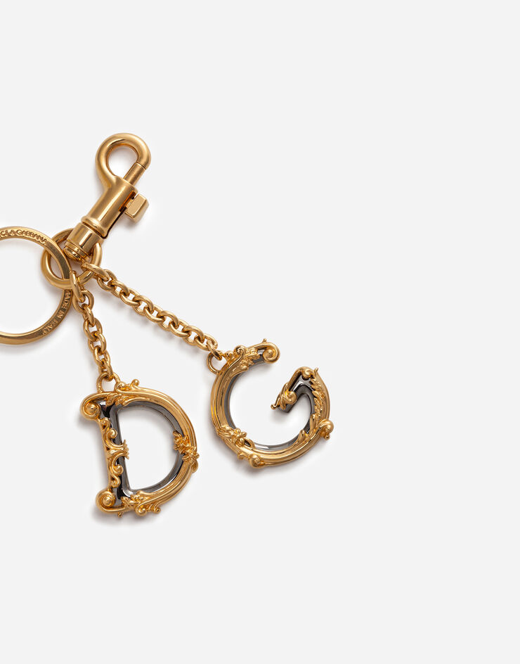 Dolce & Gabbana Metal baroque DG keyring ОРАНЖЕВЫЙ BI1195AZ732