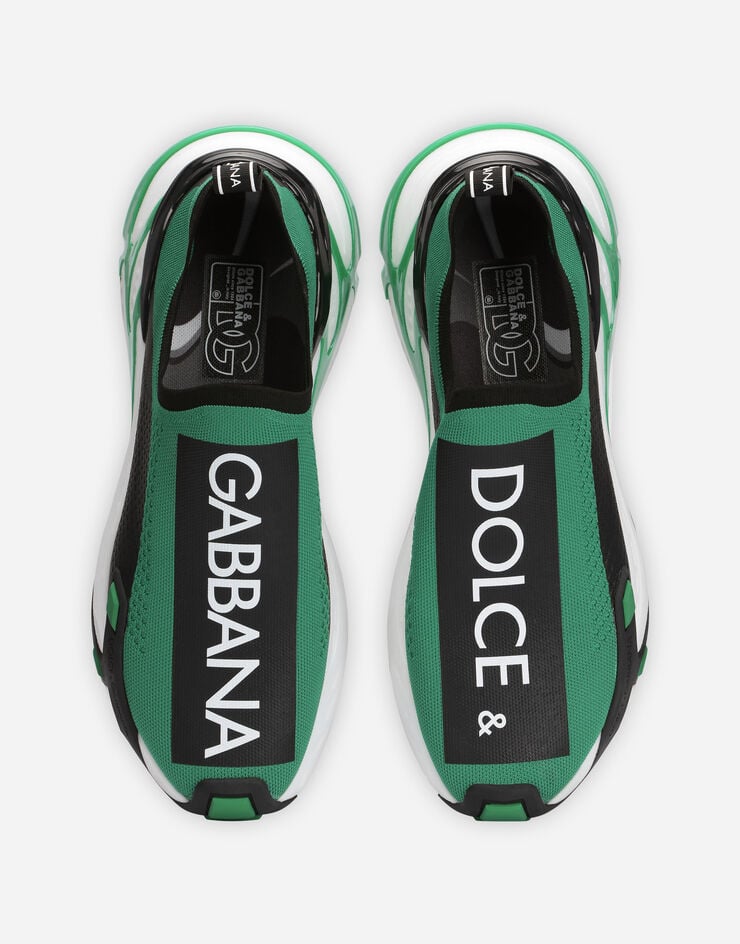 Dolce & Gabbana Sneaker Fast aus Stretchjersey Grün CS2172AH414