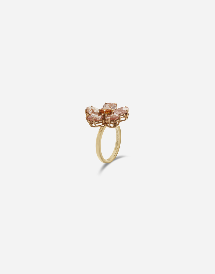 Dolce & Gabbana Yellow gold ring with flower Gold WRFI1GWMO00