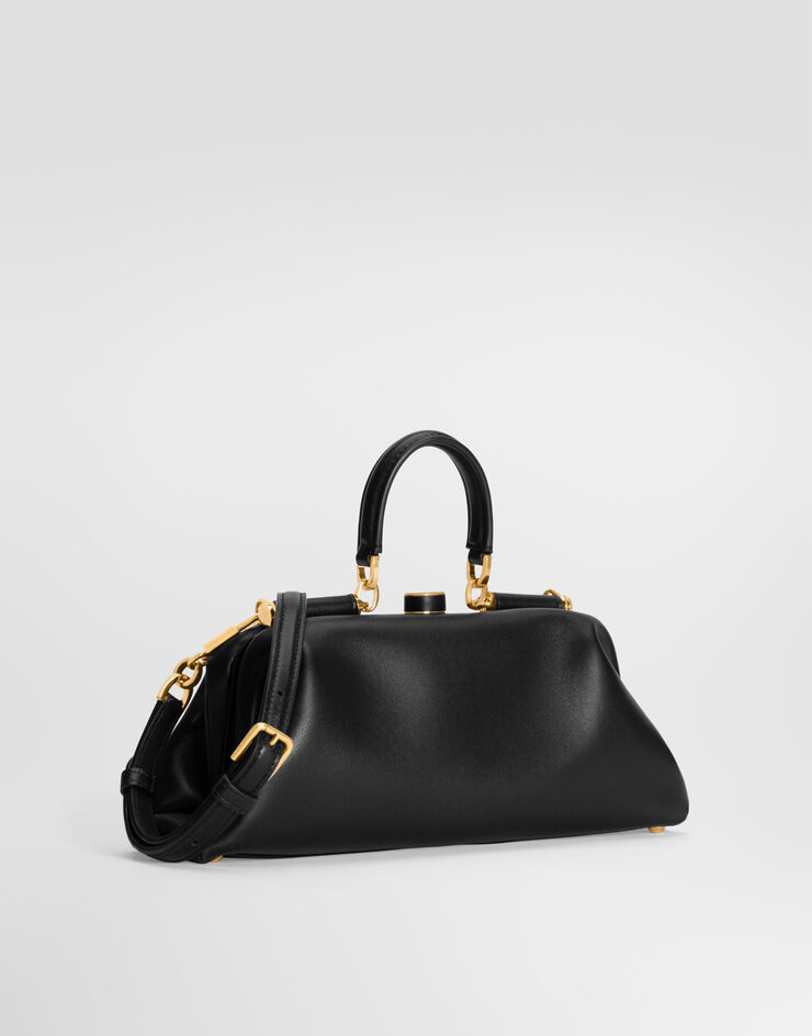 Dolce & Gabbana Grandma 미니 핸드백 플롱제 나파 가죽 소재 블랙 BB7993BF984
