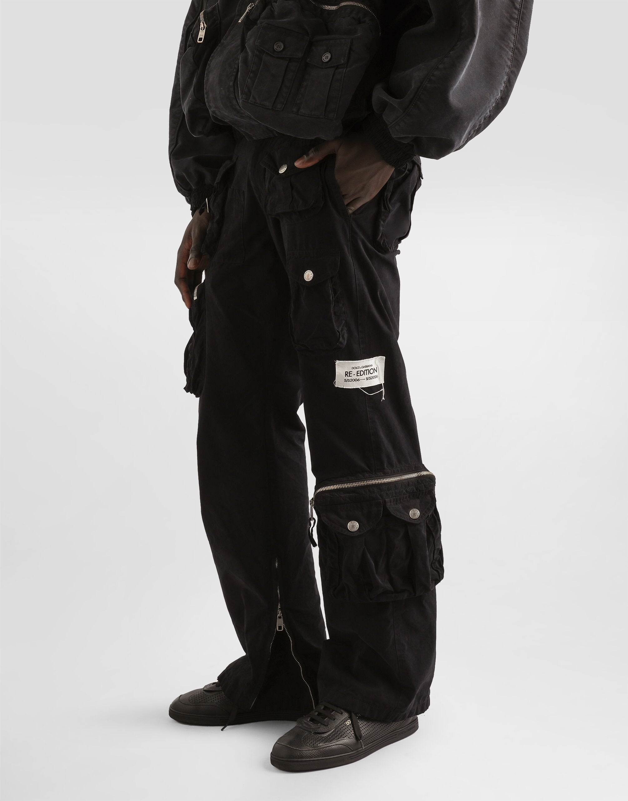 Waxed faille trousers in Black for Men | Dolce&Gabbana®