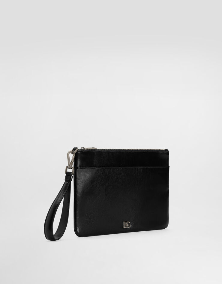 Dolce & Gabbana Tempesta calfskin necessaire Black BP3294AU994