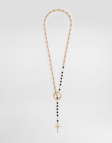 Dolce & Gabbana Rosary necklace with chain detailing Gold WNN8S3W1111