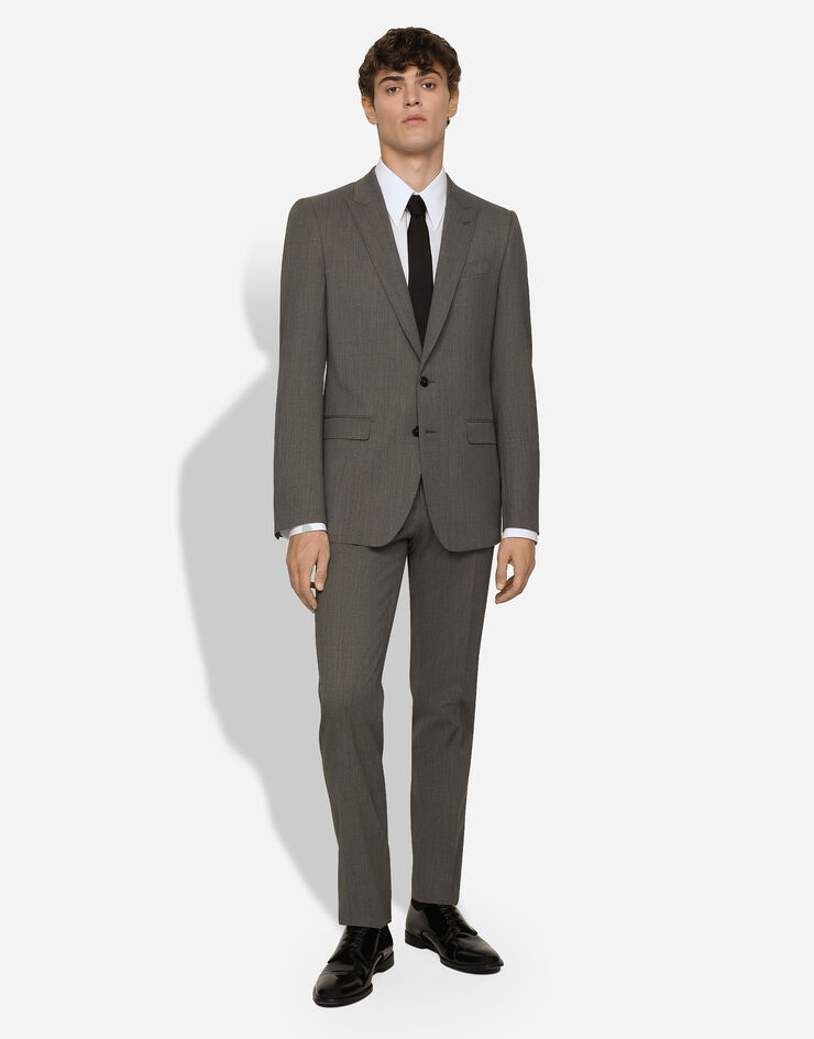 Dolce & Gabbana Single-breasted stretch wool Martini-fit suit Grey GK0RMTFURM7