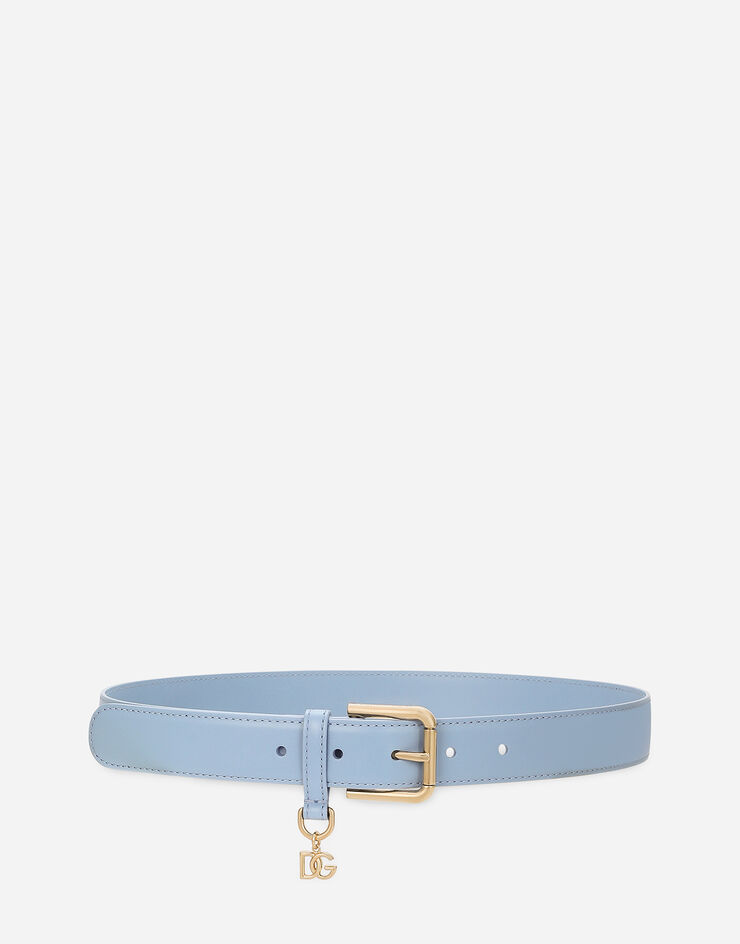 Dolce & Gabbana حزام بحِلية DG أزرق فاتح BE1635AW576