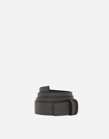 Dolce & Gabbana Cintura asta reversibile in pelle di vitello stampa cervo Argento BC4804AO730