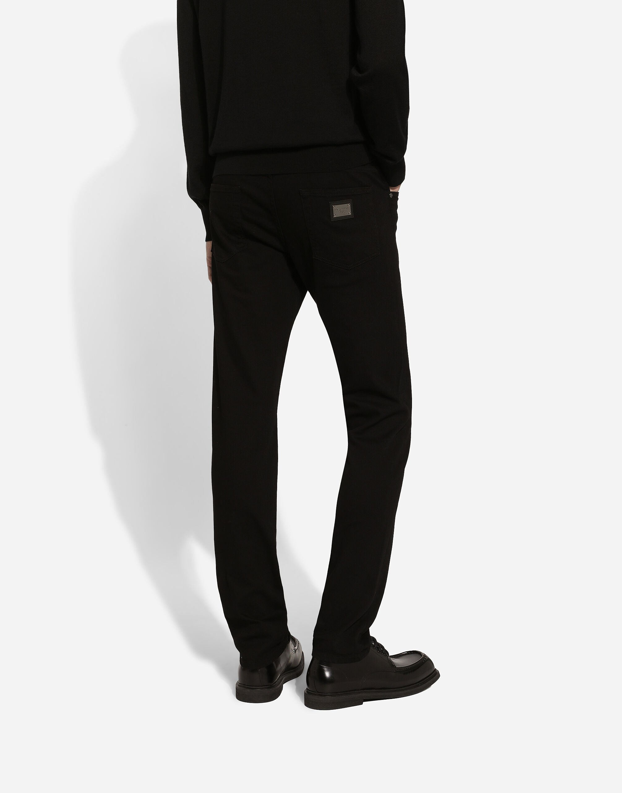 Washed black slim-fit stretch jeans in Multicolor for Men | Dolce&Gabbana®  US