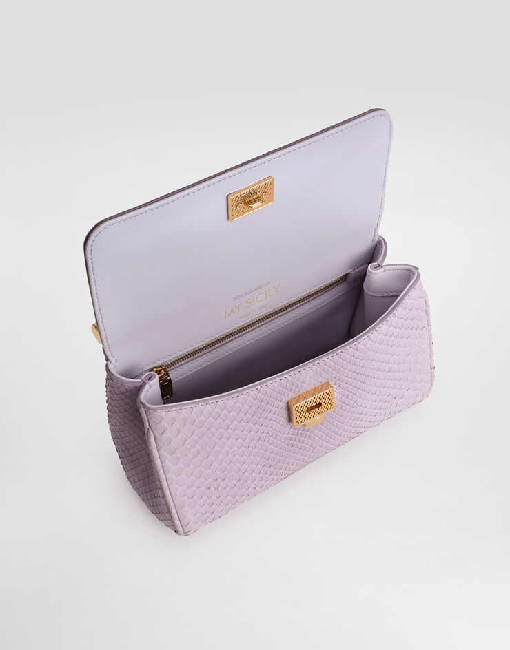 Dolce & Gabbana Mini My Sicily handbag in python Dolce & Gabbana Mini My Sicily handbag in python Lilac BB7864B2X46
