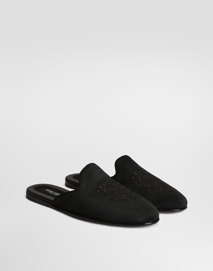 Dolce & Gabbana Слиперы из телячьей кожи Black A80635A3M52