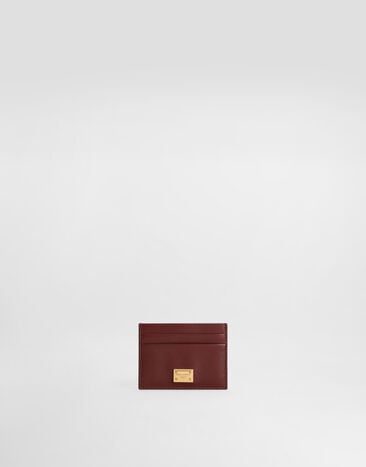 Dolce & Gabbana Plongé calfskin card holder Bordeaux BI0330A9S25