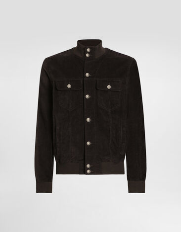 Dolce & Gabbana Fine-wale corduroy jacket Brown G9BRDTFUVET