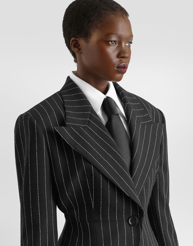 Dolce & Gabbana Single-breasted pinstripe virgin wool jacket Dolce & Gabbana Single-breasted pinstripe virgin wool jacket Multicolor F2JCMTFR22V