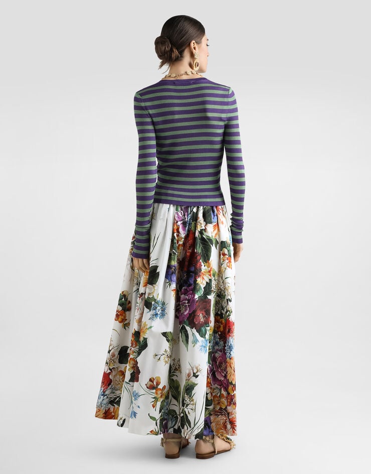 Dolce & Gabbana Rock mit Blumenbouquet-Print Drucken F4C6QTHS5TR
