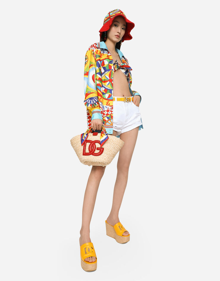 Dolce & Gabbana حقيبة تسوق كيندرا صغيرة متعدد الألوان BB7270AN407